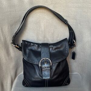 Coach Vintage 9481 Black Leather Hobo Purse Shoulder Crossbody